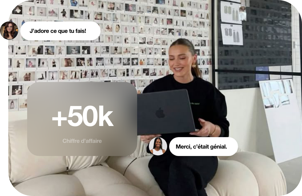 Cliente travaillant sur son image de marque