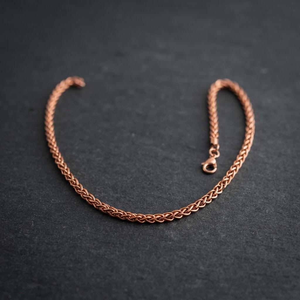 Fine Copper Wheat Chain Necklace