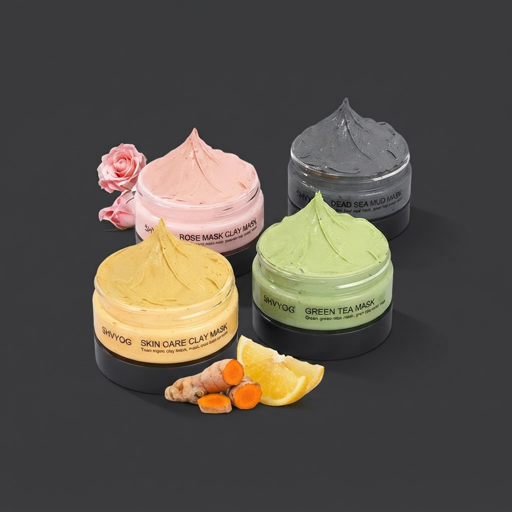 4-Piece Clay Face Mask Set