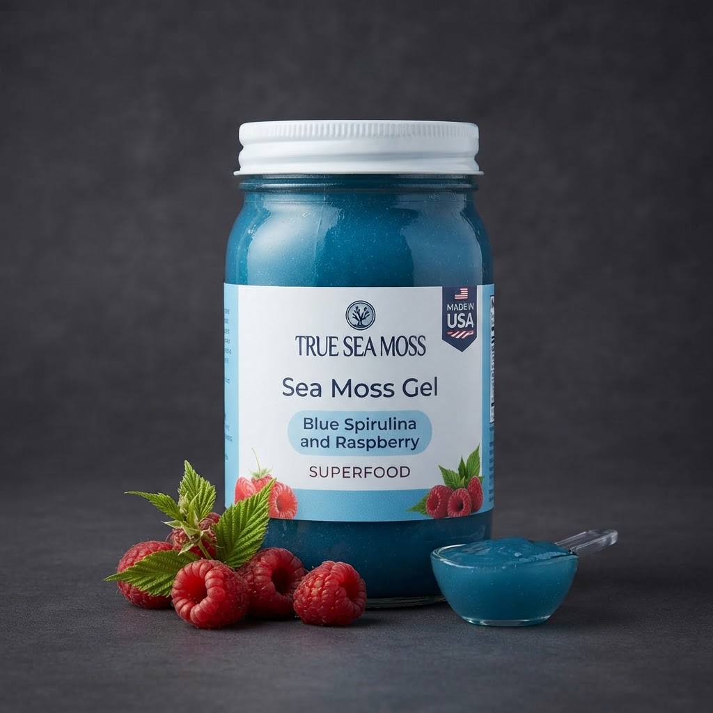 Sea Moss Gel — Blue Spirulina & Raspberry