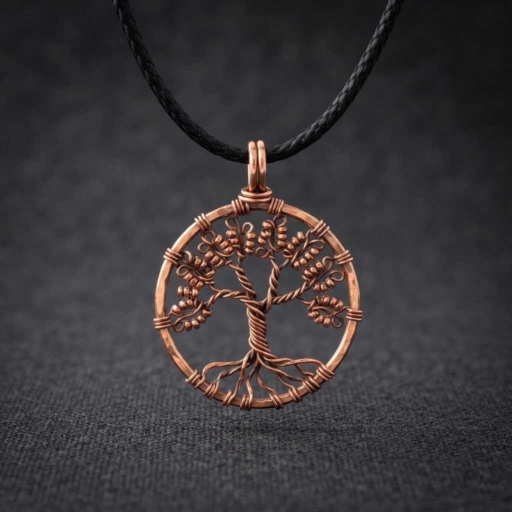 Copper Tree of Life Pendant Necklace
