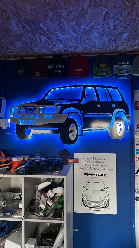 Land Cruiser LED backlit wall art
