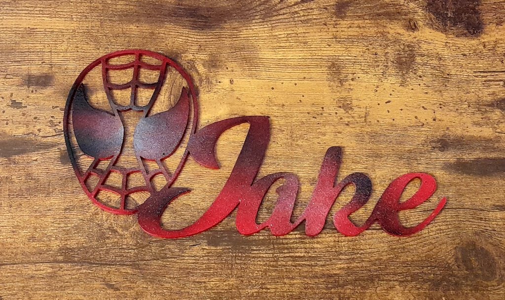 Jake Spiderman name sign red
