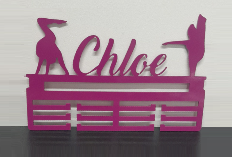 Custom Chloe gymnastics medal hanger