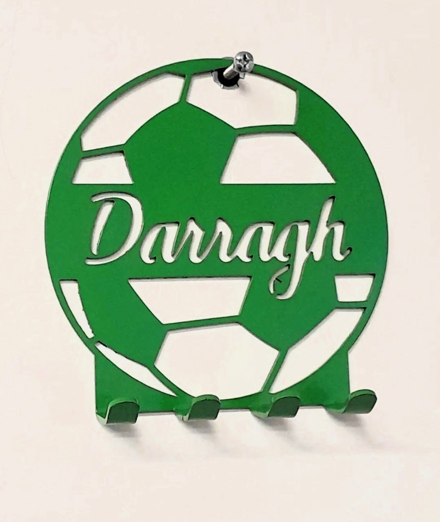 Darragh football key hanger green