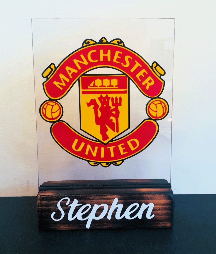Manchester United Stephen personalised acrylic stand