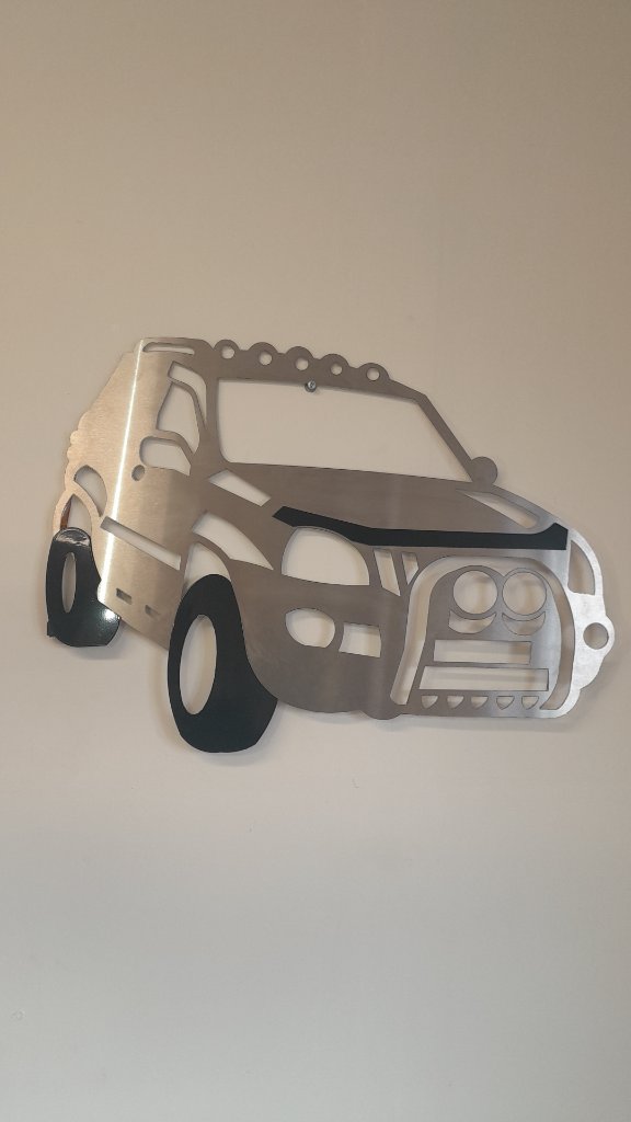 Steel 4x4 car silhouette wall art