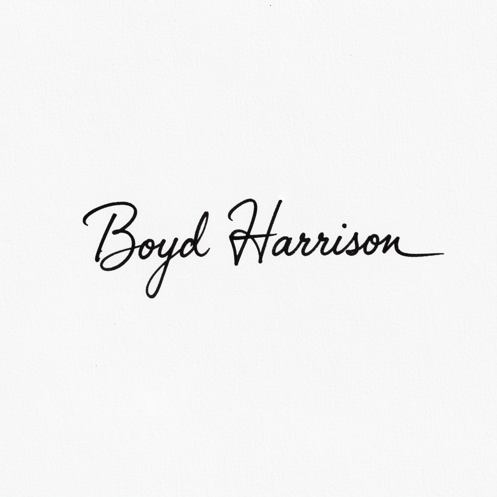 Boyd Harrison signature
