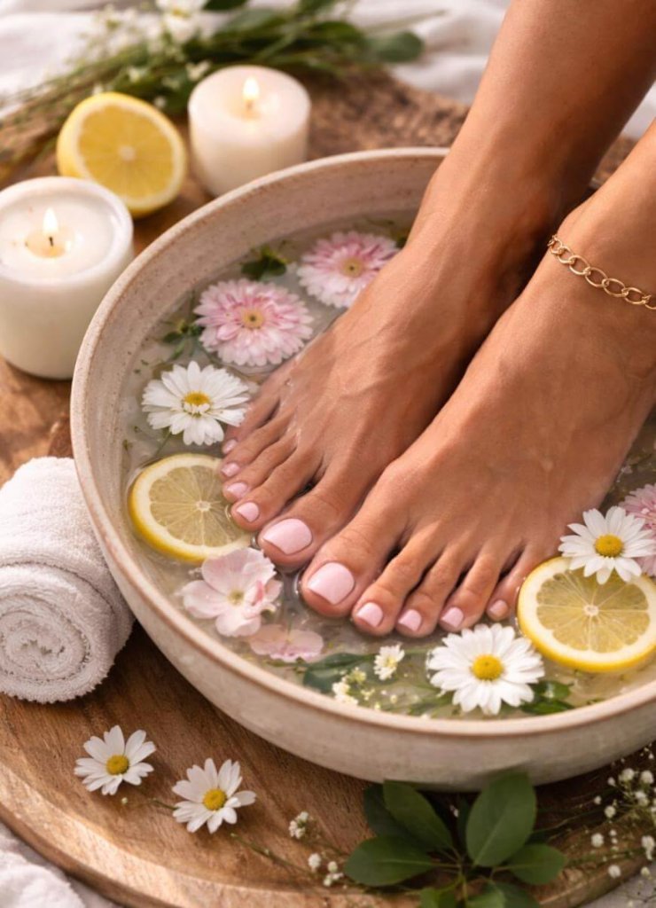 Spa pedicure with Contégo disposable jet liner at Bliss Nail Lounge Fort Myers