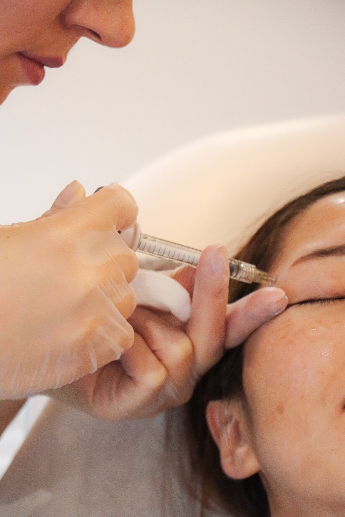 Anti-wrinkle injection being administered at EC Clinic London