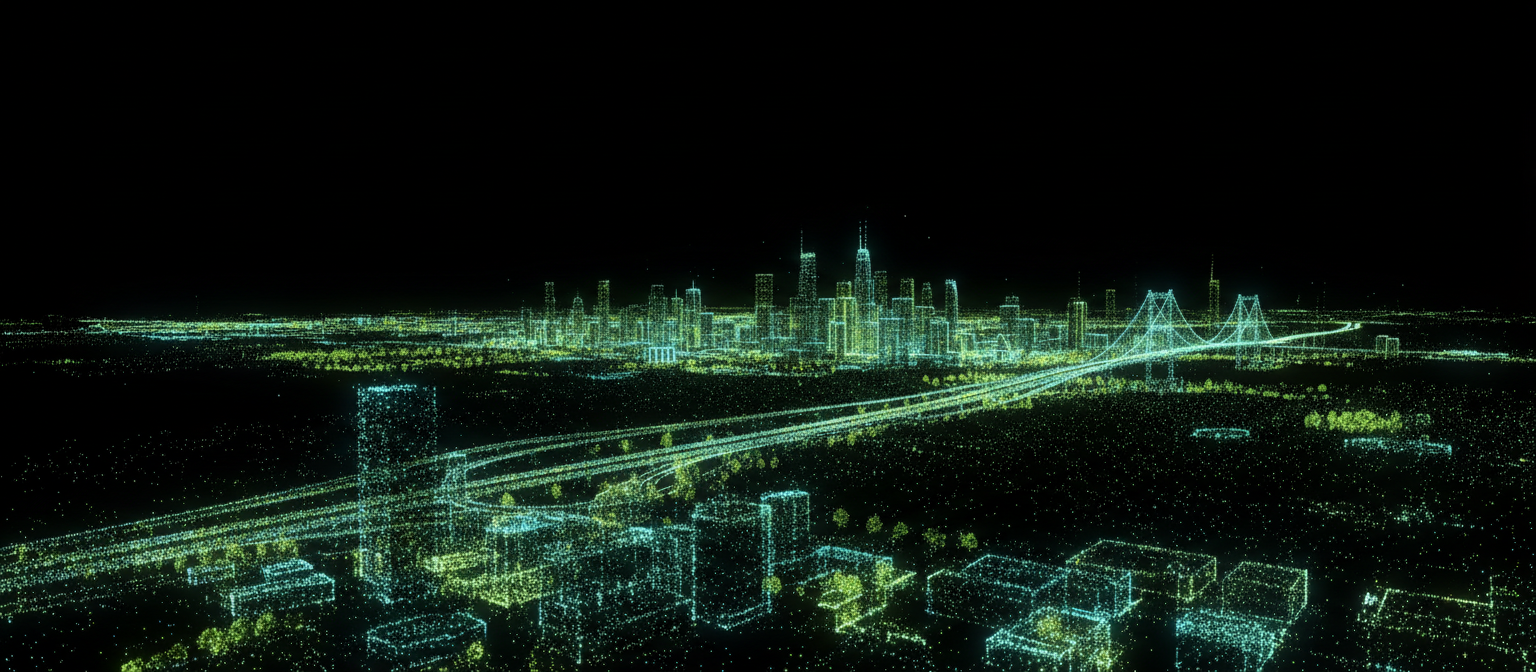 LiDAR point cloud cityscape