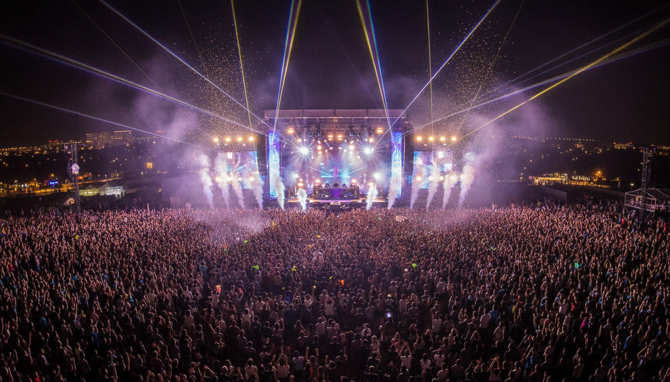 Festival crowd atmosphere