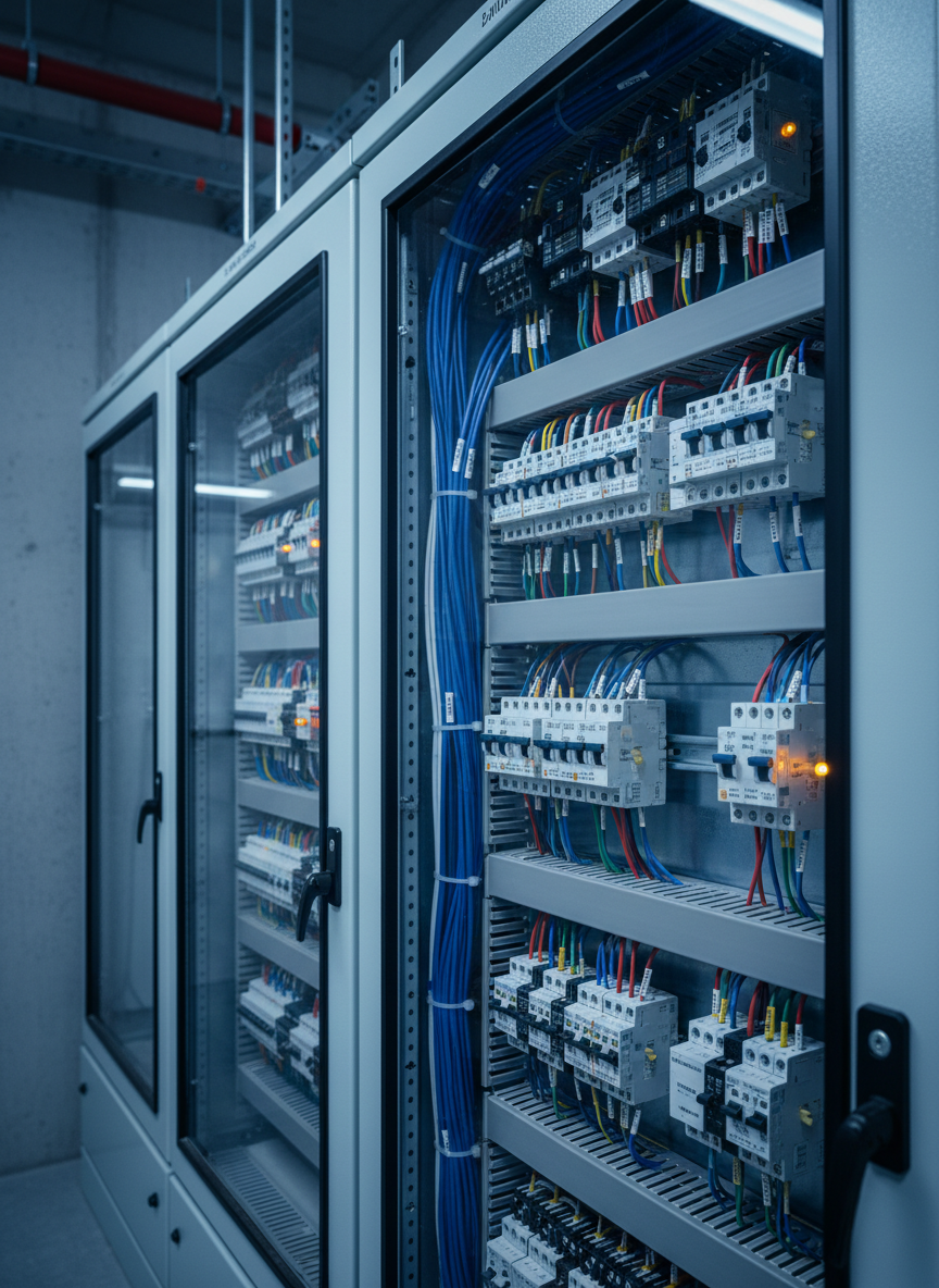 MetroKleen | MKMaintX Electrical technician performing commercial facility maintenance