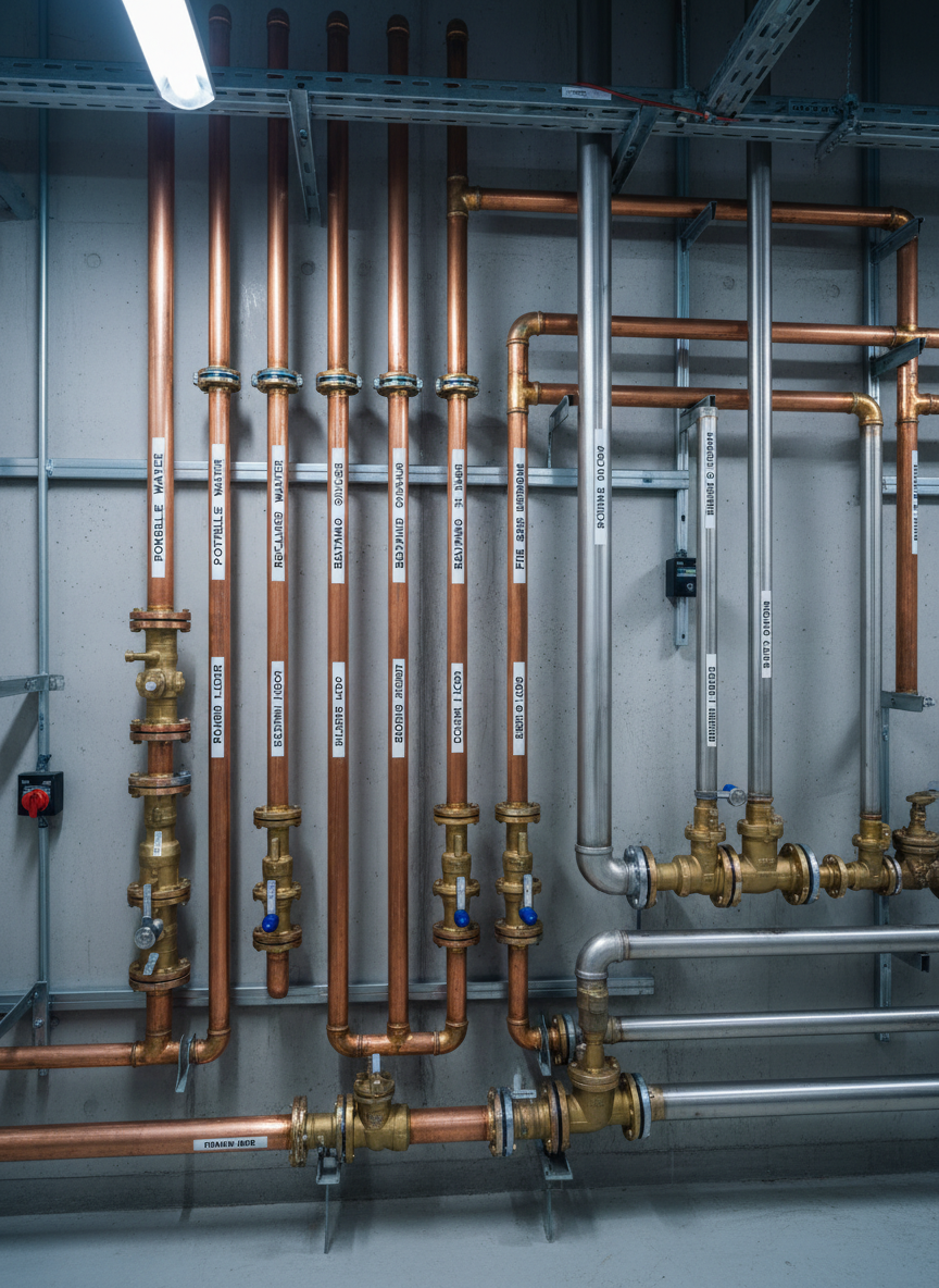 MetroKleen | MKMaintX Plumbing technician performing commercial facility maintenance