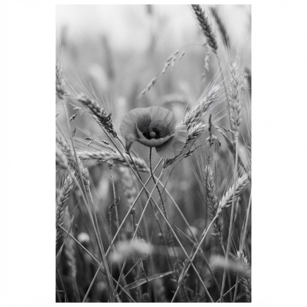 Poppy in wheat