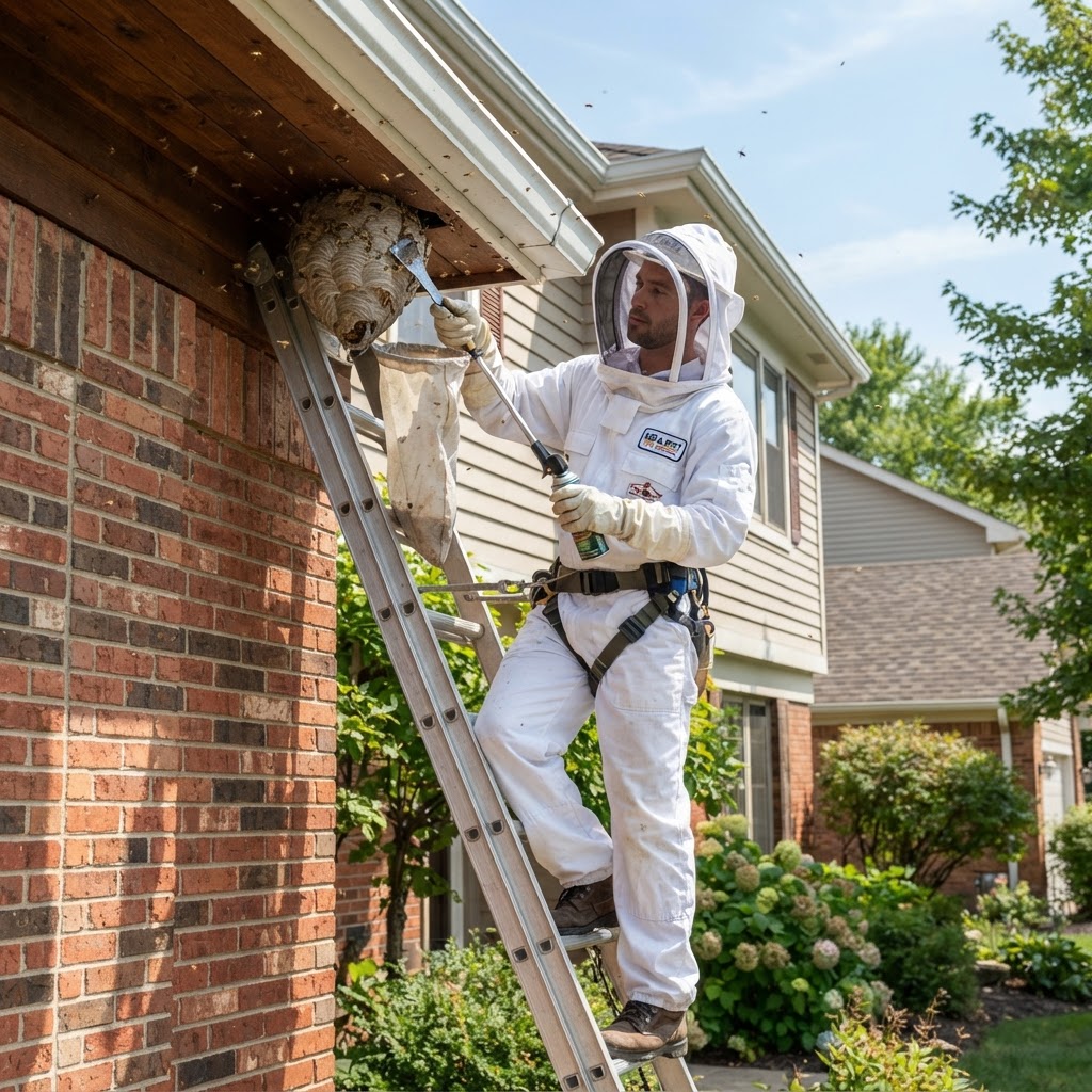Wasp and hornet nest removal