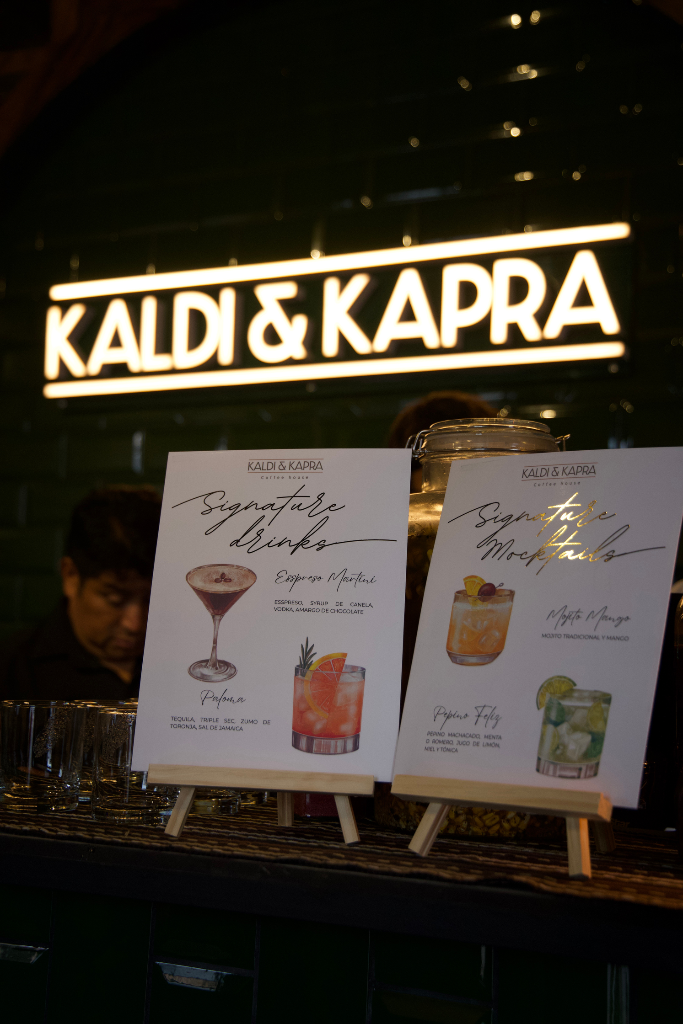 Kaldi & Kapra menu boards