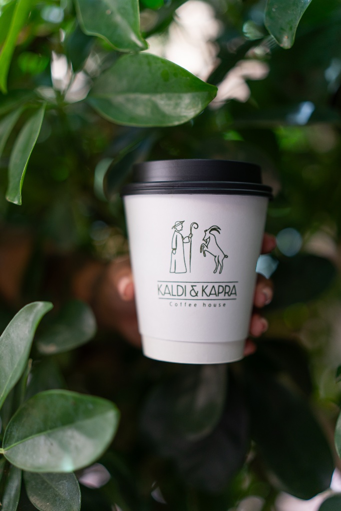 Kaldi & Kapra coffee cup
