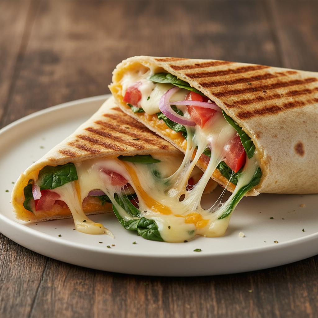 Three-Cheese Veggie Wrap