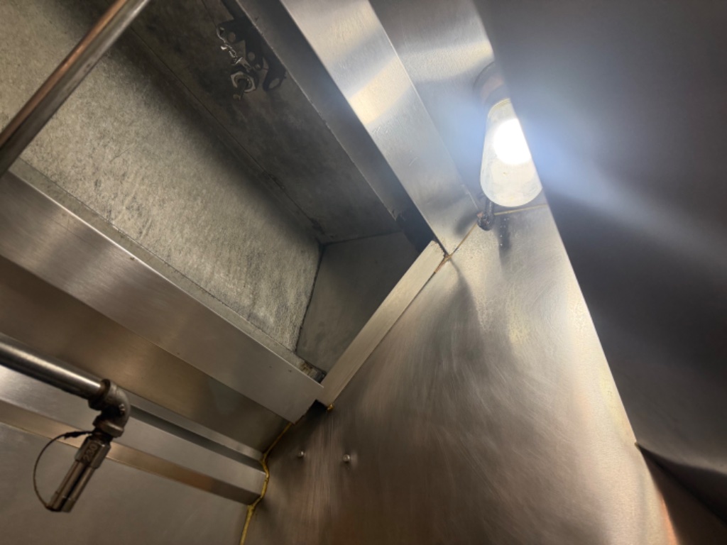 Hood interior after service