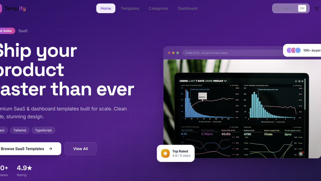  Digital Products E Commerce Store template preview