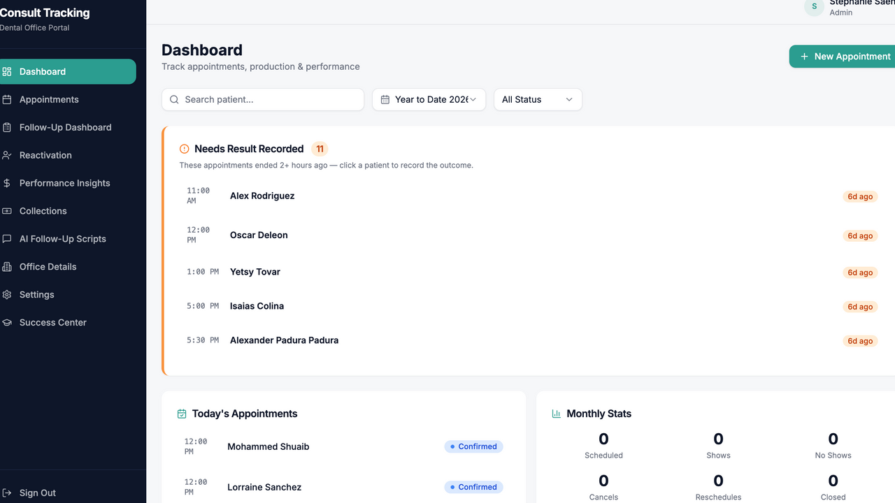 TC Consult Tracker template preview