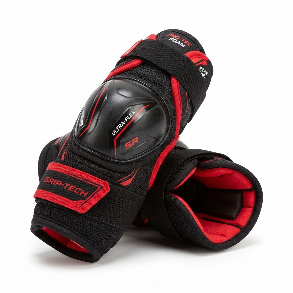 Bauer Vapor Hyperlite elbow pads close-up