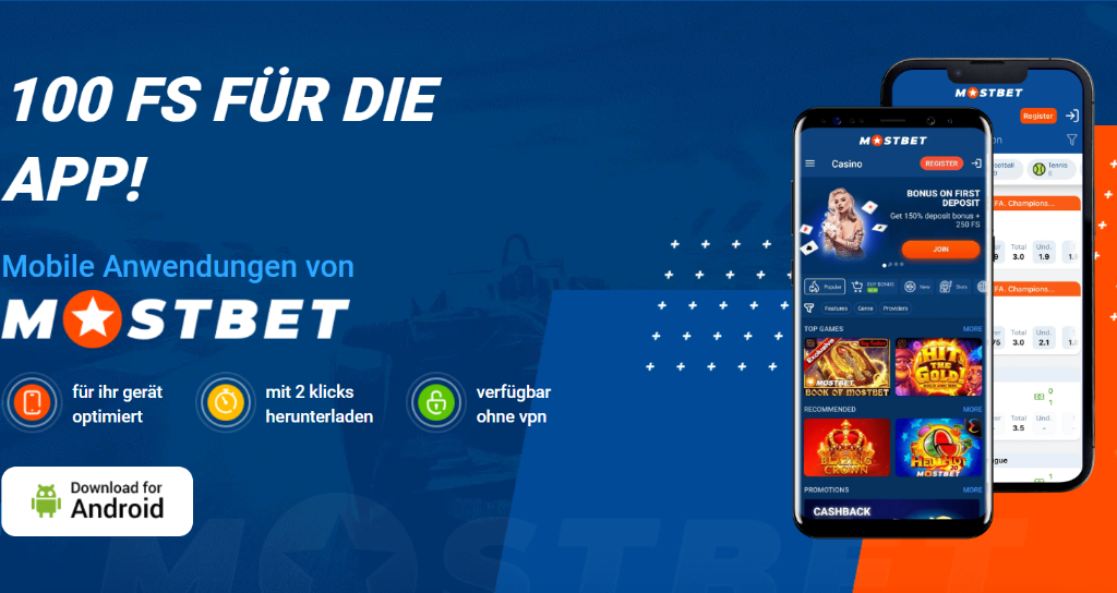 Mostbet Mobile App – iOS und Android mit 100 Freispielen für App-Download
