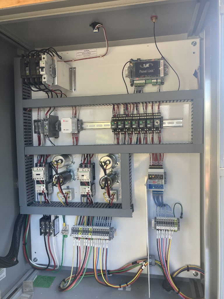 Industrial motor control panel installation by Gold Electric