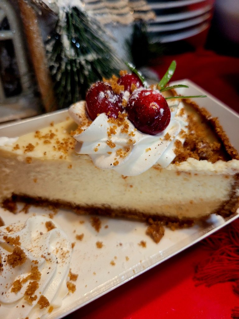 Holiday Cheesecake Slice