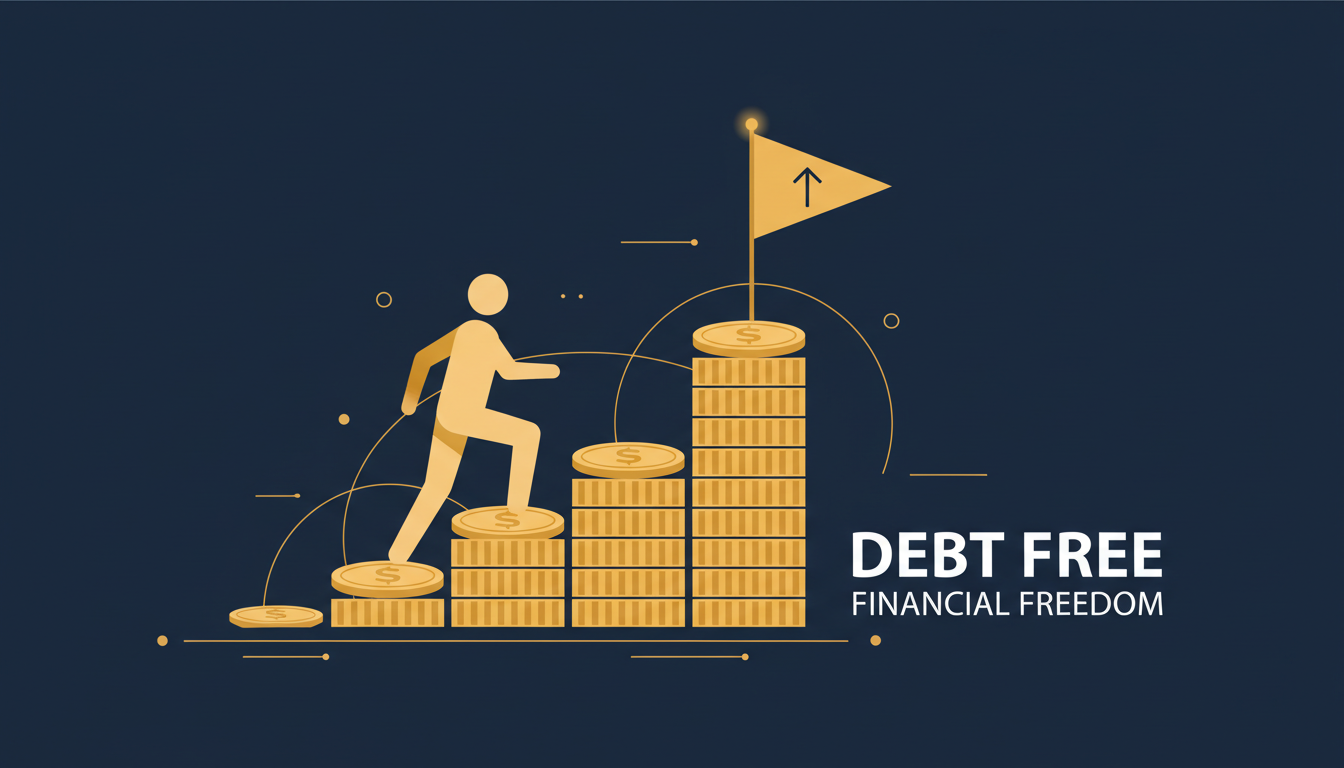 Climbing steps to financial freedom