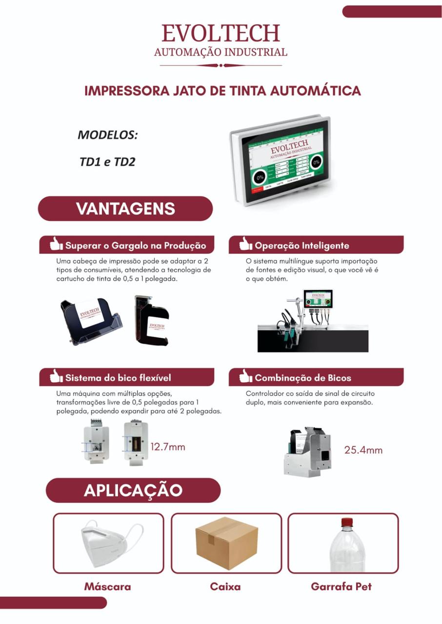 Impressora Jato de Tinta Automática