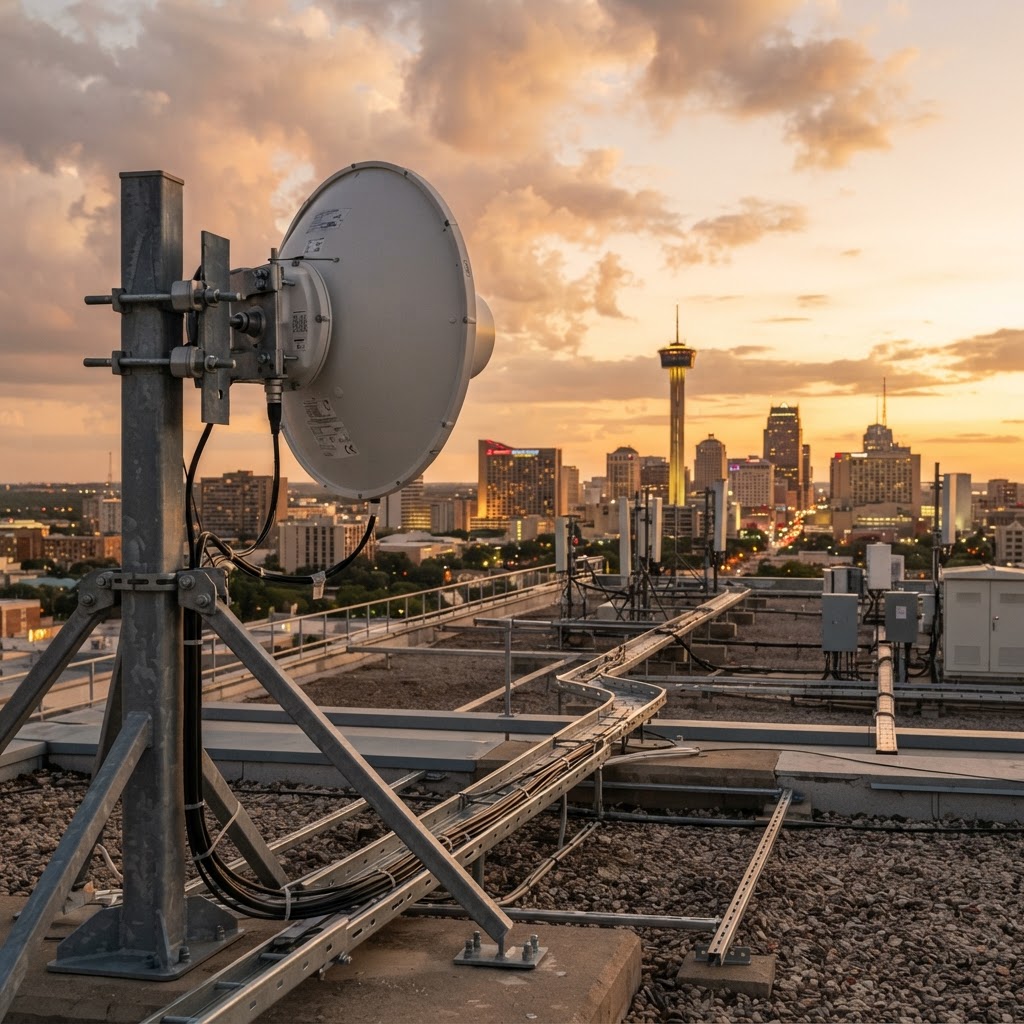 Licensed microwave point-to-point network in San Antonio Texas