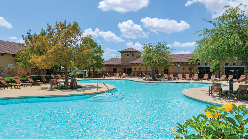 Robson Ranch Denton Texas resort pool amenity center 55+ active adult community
