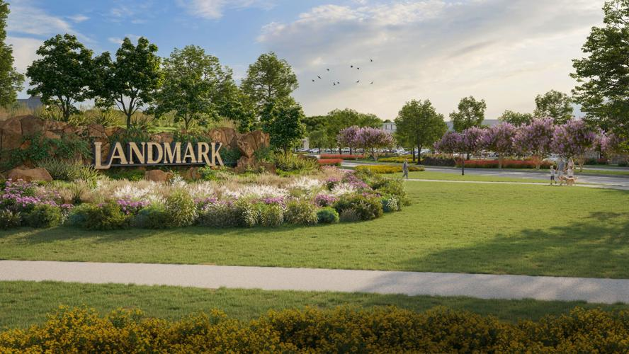 Landmark by Hillwood Denton Texas master-planned community entrance
