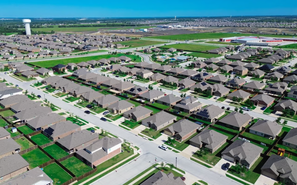 Princeton Texas aerial neighborhood view