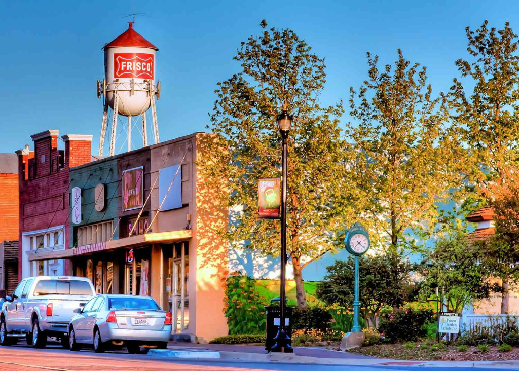 Frisco Texas downtown water tower
