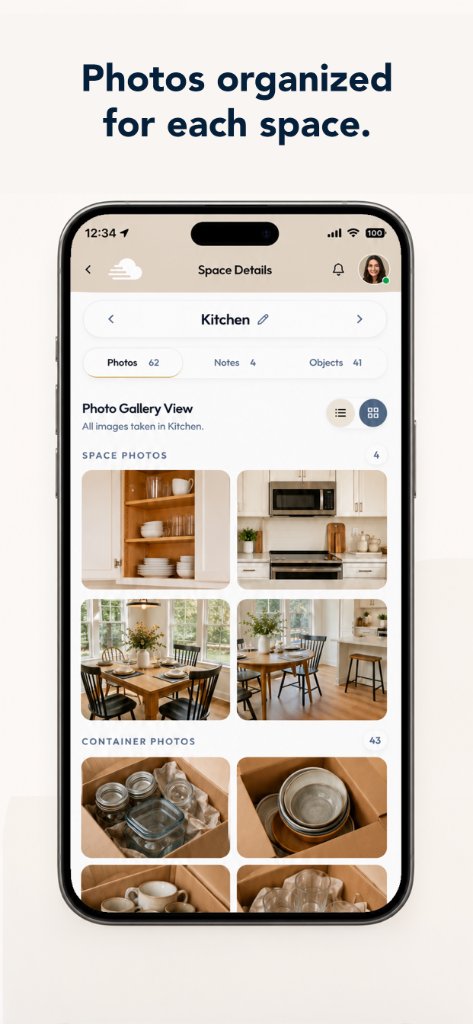 Photos organized for each space