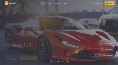 Car Rental App  template preview