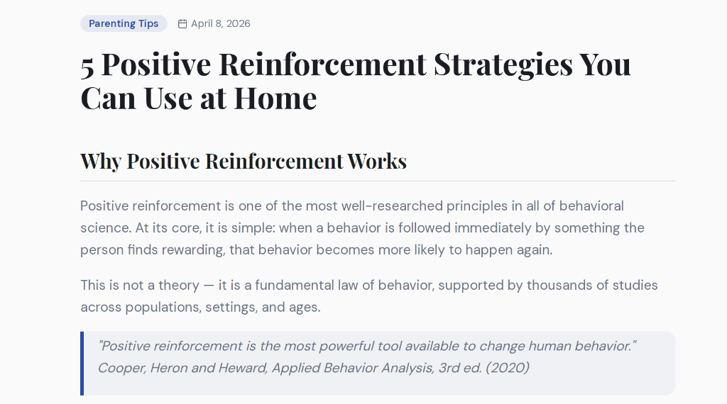 5 Positive Reinforcement Strategies You Can Use at Home