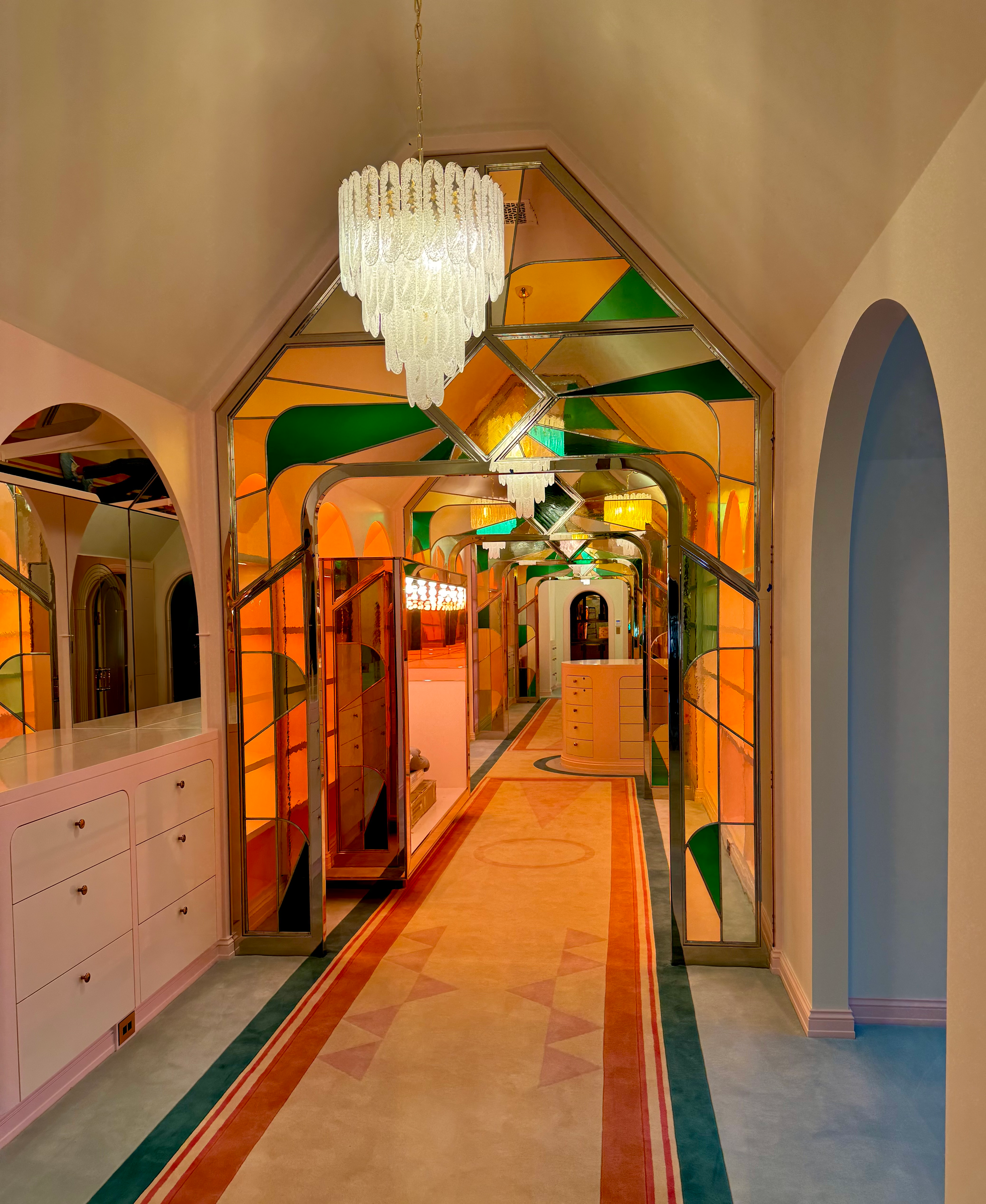 Glass Cowboy Studio — stained-glass hallway