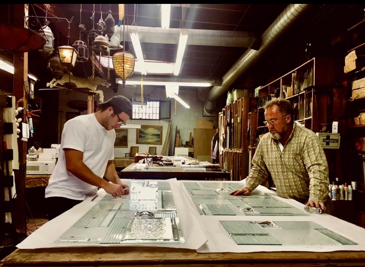 Mark and Ben Tuna working in the studio