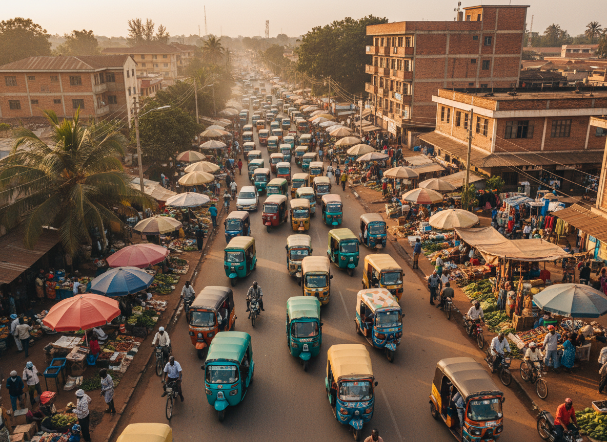 Vibrant TukTuk community in Kenya