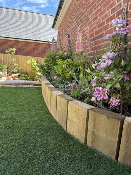 Full Garden Transformation — Patio, Artificial Grass, Retaining Wall & Raised Planters photo 4