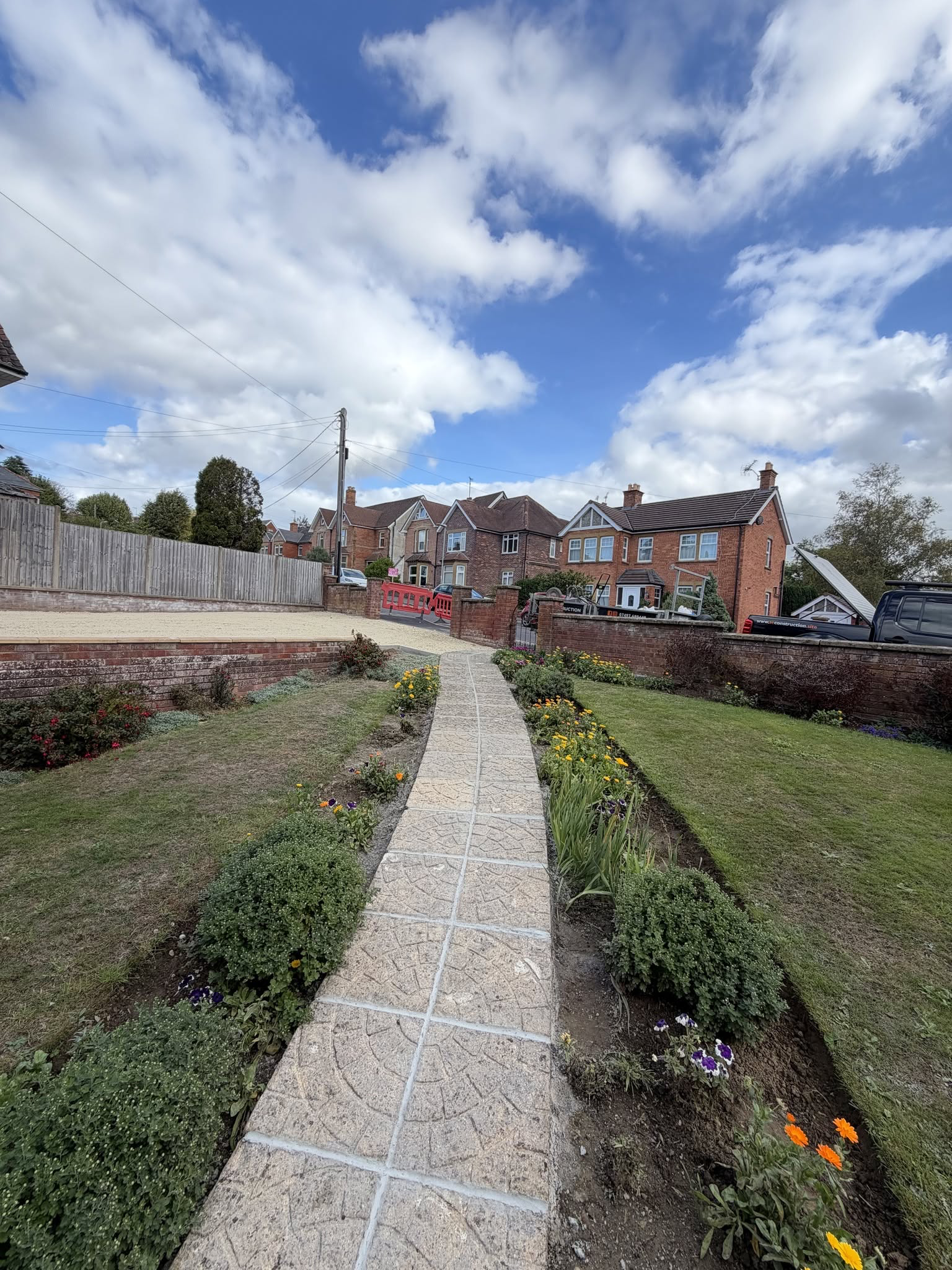 Cotswold Gravel Driveway: Pathway Re-laid, Extended Dropped Kerb & Restored Boundary Wall photo 4