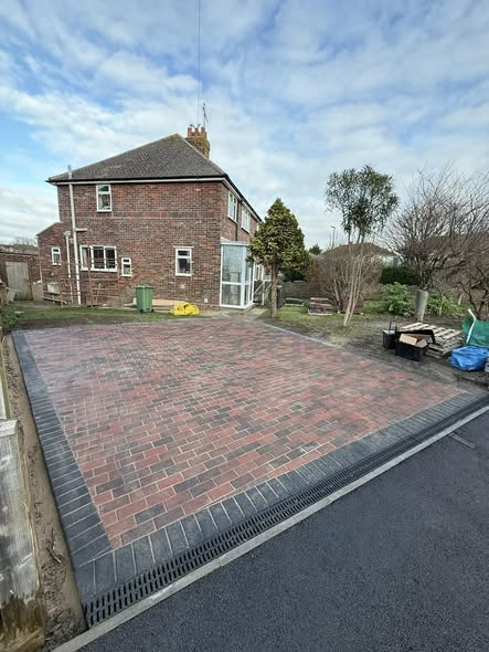 45m² Block Paving Driveway with Dropped Kerbs photo 1
