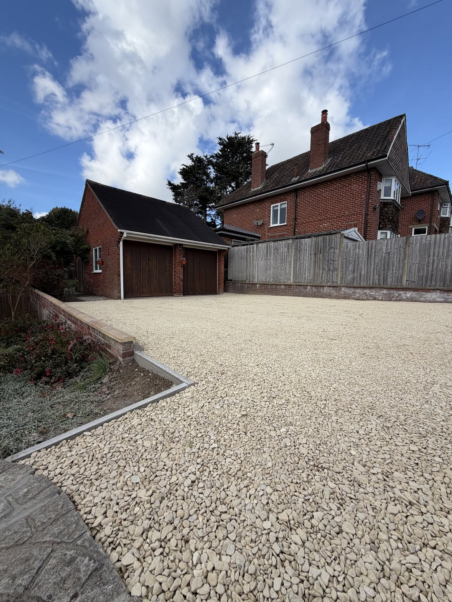 Cotswold Gravel Driveway: Pathway Re-laid, Extended Dropped Kerb & Restored Boundary Wall photo 2