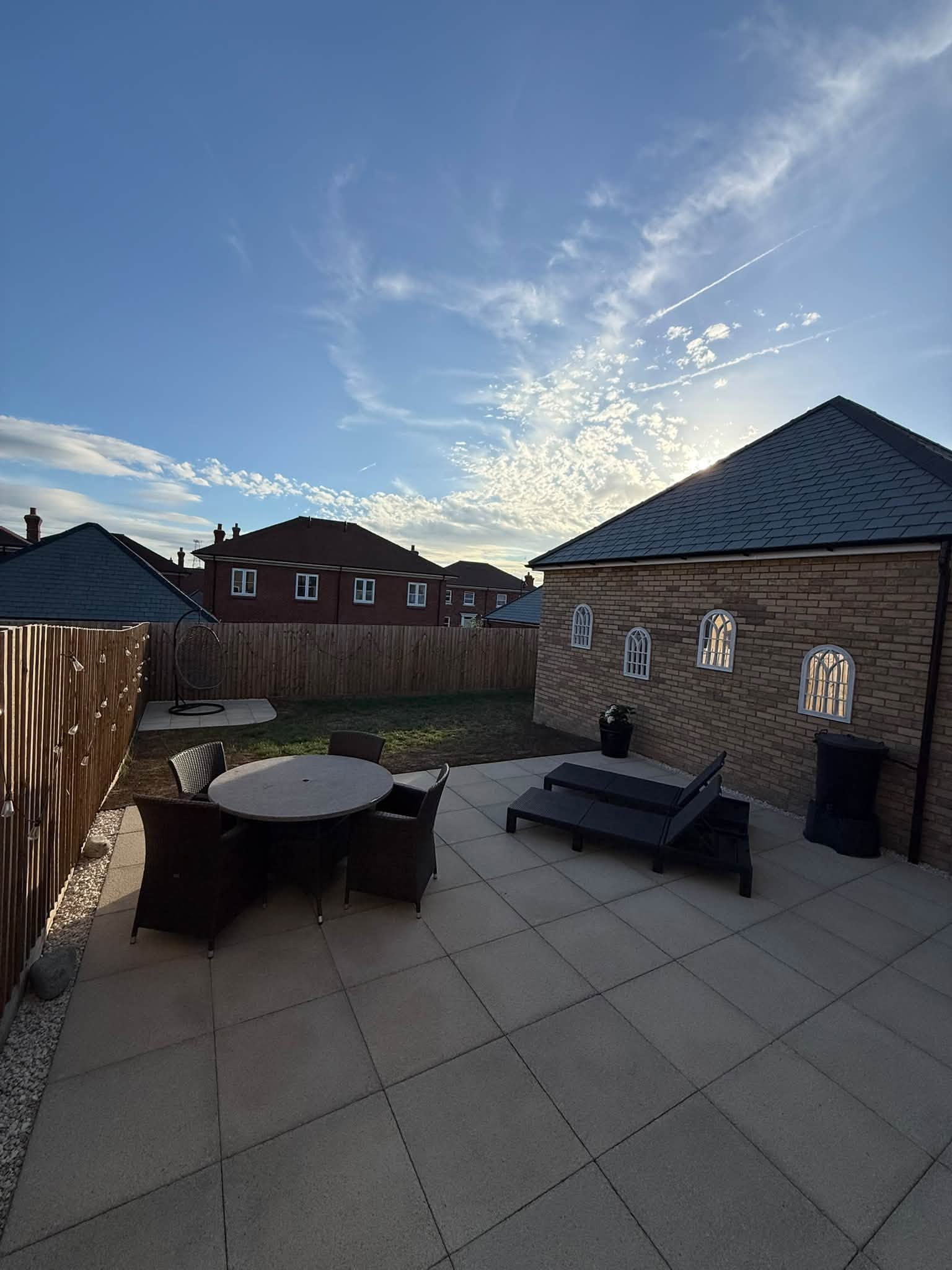 Garden & Patio Transformation: 40m² Torver Buff Patio, Egg Chair Area & Cotswold Gravel Border photo 3