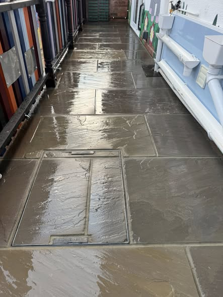 Raj Blend Indian Sandstone Paving — Nursery Pathway Refresh photo 3