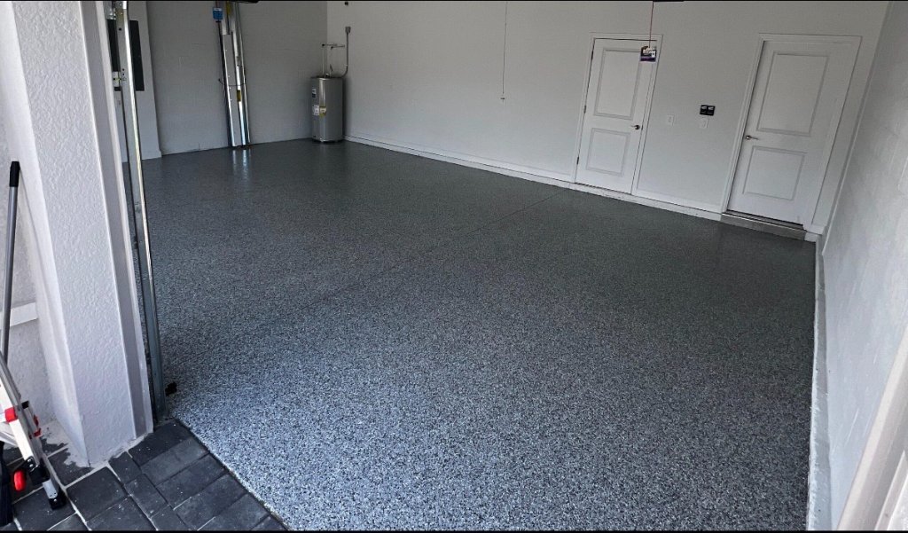 Garage Flake System — Flake System epoxy floor in Chicago, IL